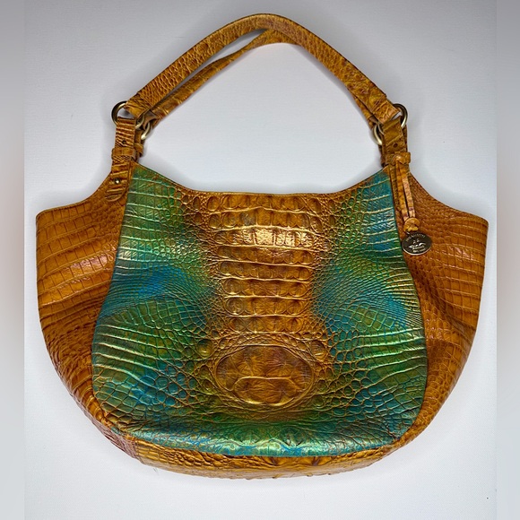 Brahmin Bags Brahmin Croc Embossed Shoulder Hobo Bag Custom